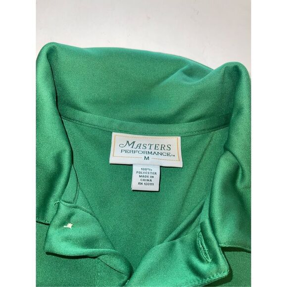 Masters Performance Polo Shirt Mens Medium Green Stripe Augusta National Golf - Picture 3 of 7